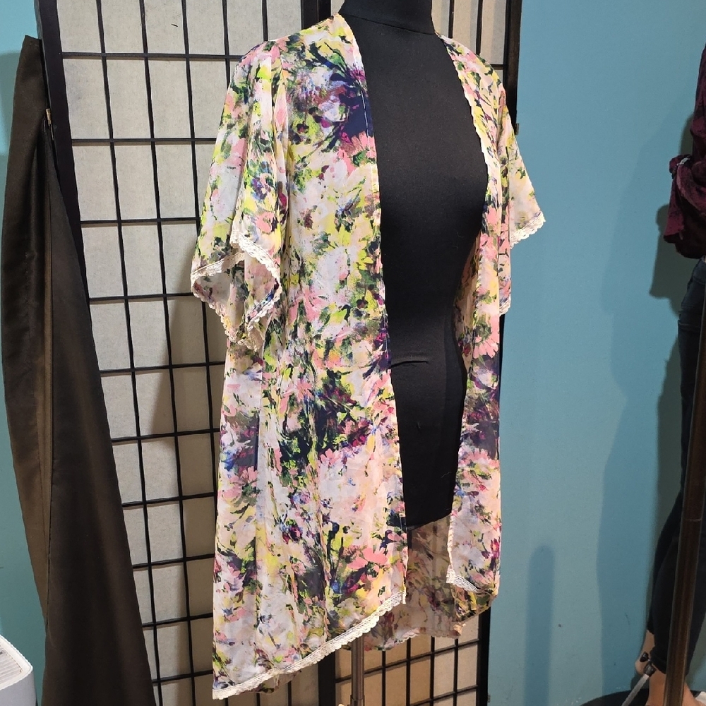 Chic Happens Multicolor Open Cardigan - Picture 6 of 7